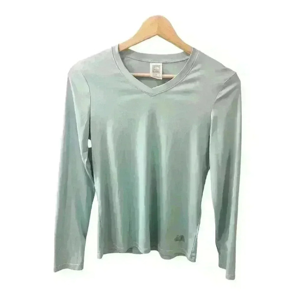 The North Face Women’s Small Petite Baby Sky Blue Athletic Gym Top - Picture 1 of 7